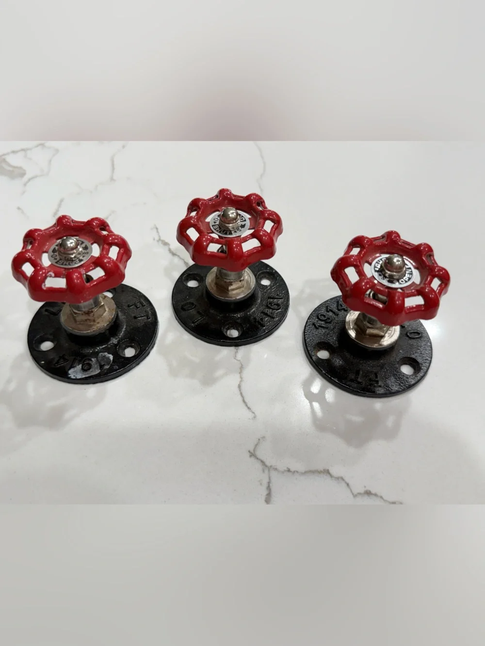✨ Set of 3 Industrial Steampunk Wall Hooks / Hardware Knobs ✨